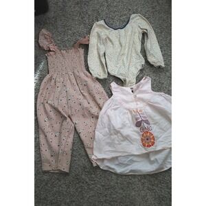 Baby Girl Clothes Bundle‎ Tea Collection Floral Romper Bodysuit Size 3